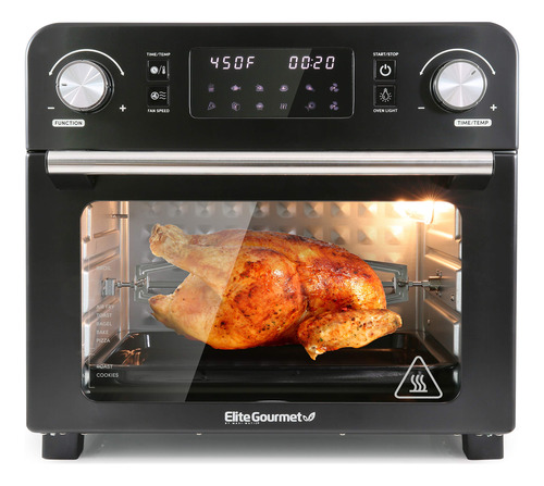 Horno Freidora Digital Elite Gourmet Programable Sin Aceite