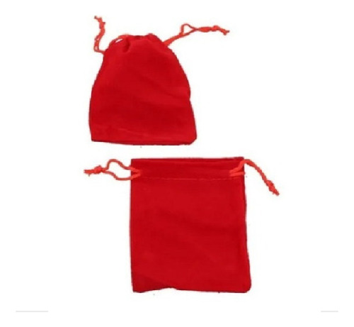 Bolsa Saco Tercipelo Rojo Cuadrada 5x5 Cms Paquete 100 Unds