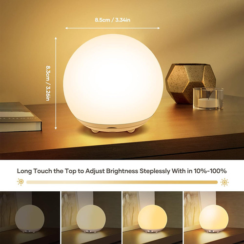 Luz Nocturna Para Niños, Lámpara Lateral Recargable Por Usb