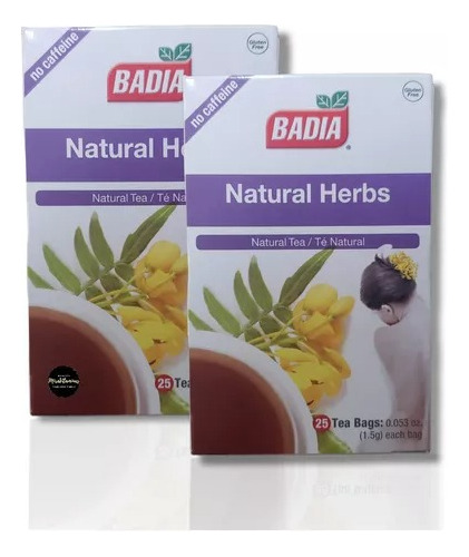 Té Badia Natural Herbs X2 Cajas - L a $858