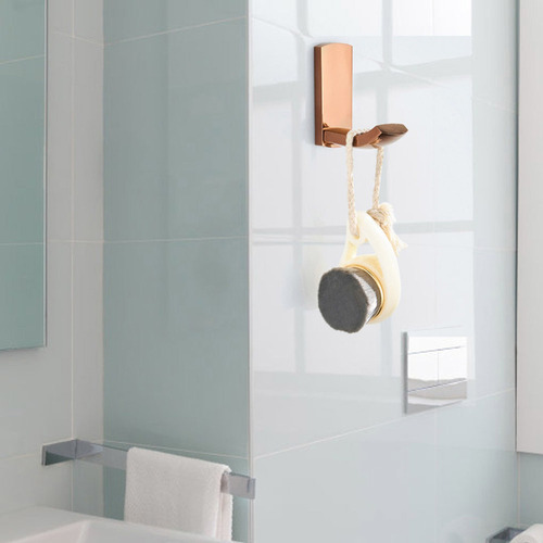 Colgador De Pared De Latón Dorado Rosa Simple Para Ropa, Som