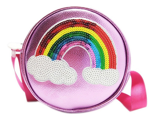 Bolso  Circular Arcoiris Para Niñas 