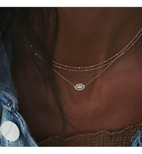 Aneneiceera Gargantilla Bohemia Con Diamantes De Imitación E