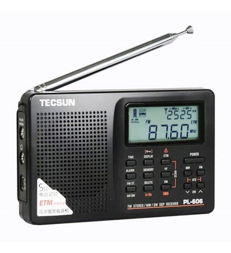 Radio Tecsun Pl-606 Digital Portatil Am Fm Sw Lw Ats Etm