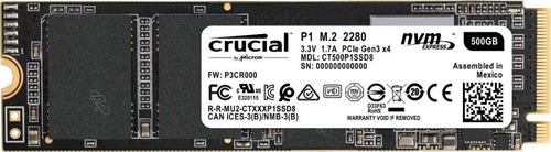 Crucial P1  Disco Solido Ssd 500gb M.2 2280 Pcie Nvme Tranza