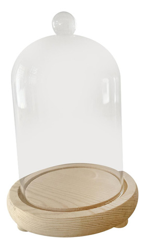 Soporte De Vitrina Con Tapa De Campana De Vidrio Transparent