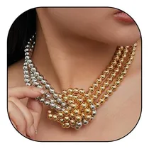 Comprar Gargantilla De Perlas En Capas Vintage Para Mujer, De Perlas