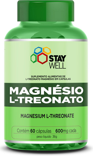 Treonato de magnesio, 500 mg, fórmula avanzada, 100% puro, 60 cápsulas