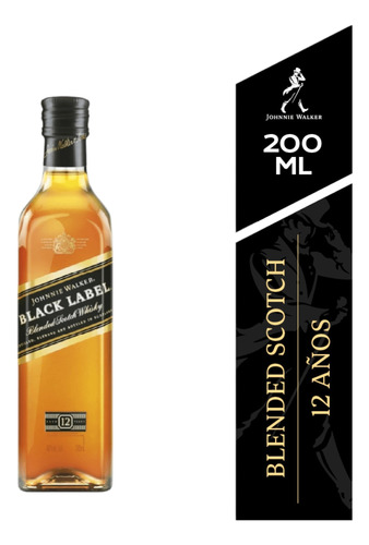 Whisky Johnnie Walker Black Label 12 Años 200ml