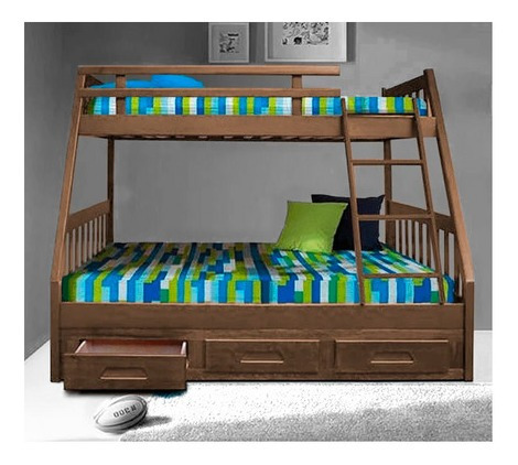 Litera Bronx Nogal Muebles Twins Literas Camas Piezas