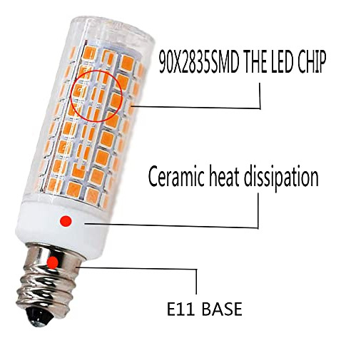 Bombilla Led E11 75w 100w Halgeno, Blanco Clido 3000k, Base
