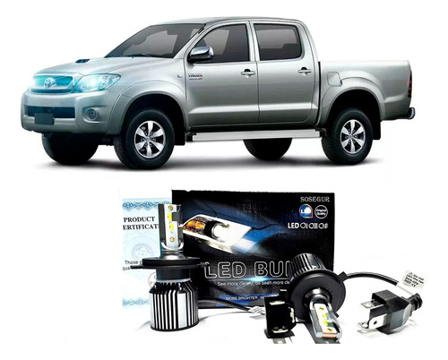 Kit Luces Led Toyota Hilux 2006 A 2008 H4 16000lm / Sosegur