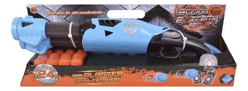 Pistola Air Blaster Doble Cañon Lanza Pelotas El Duende Azul