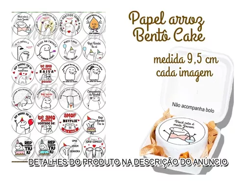 Papel de arroz Bentô cake, Bolo marmita Flork meme