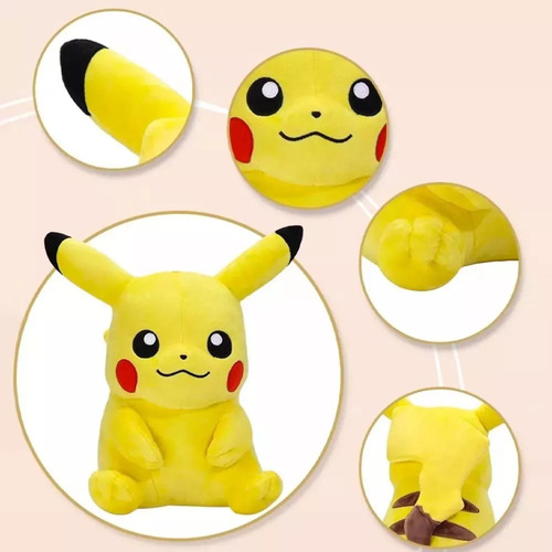 A Peluche Pikachu Pokemon 20cm Excelente Calidad Pikachu
