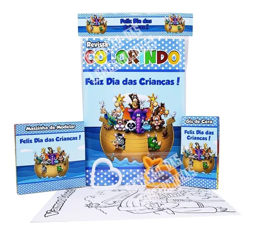 25 Kits Livro De Colorir Com Giz De Cera + Massinha E Moldes
