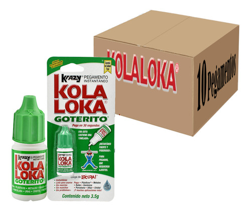 Kola Loka Gotero Adhesivo Instantaneo Uso General 3.5gr 10pz