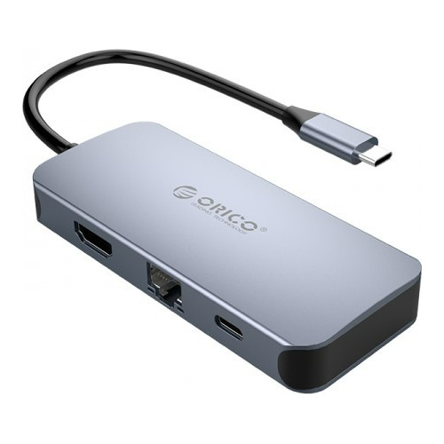 Adaptador Tipo C A Hdmi +usb3.0 X3 +rj45 +usb C(pd3.0) Orico