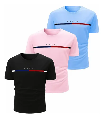 Kit 3 Camisetas Masculinas Estampadas 100% Algodão Premium