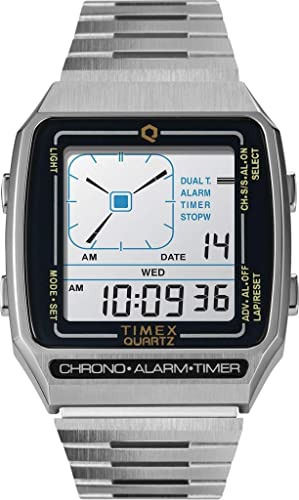 Timex 1.280 In Q Lca Timex Reissu, Acero Inoxidable Digital