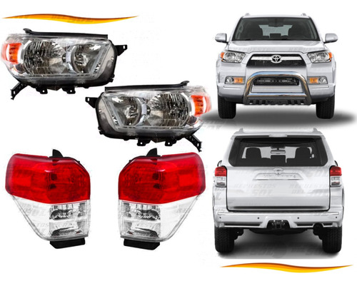 Par Optico + Par Farol Para Toyota 4runner 2010 2013