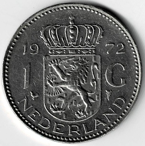 Moneda  De  Holanda 1  Gulden  1972  Muy  Linda  +++++