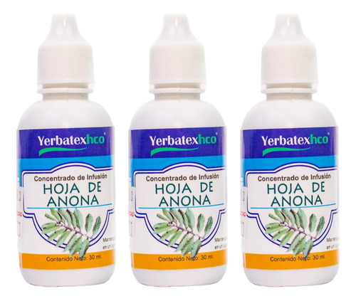 3 Té De Hoja De Anona En Gotas 30ml