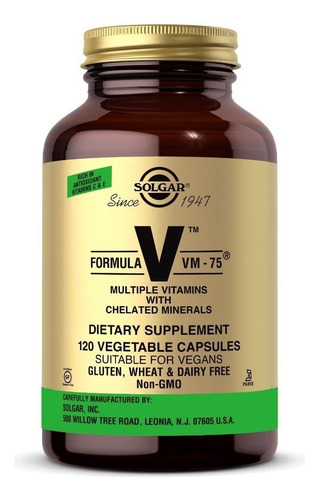 Solgar | Formula V | Vm-75 | Multiple Vita/min | 120 Vegcap 