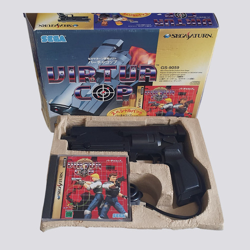 Virtua Cop + Virtua Gun Para Sega Saturn Original Japonês (Usado)