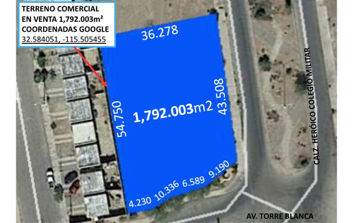 Imagen 3 de 3 de Terreno Comercial En Esquina De 1,792m² En Hacienda De Las T