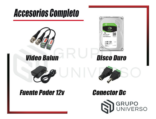 Cámaras Seguridad Dahua Kit 4 Full Hd 02 Cámaras Audio 1tb
