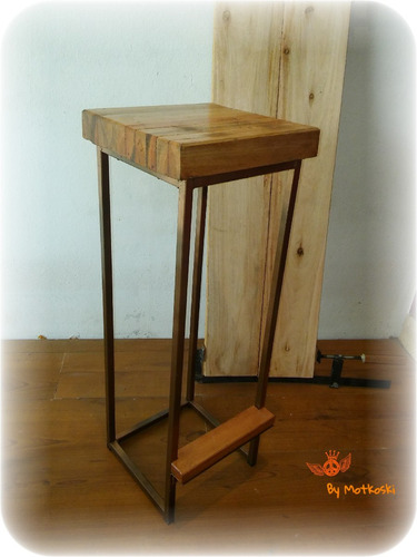 Imagen 1 de 4 de Taburete Alto - Estilo Vintage Industrial, Campo, Antiguo