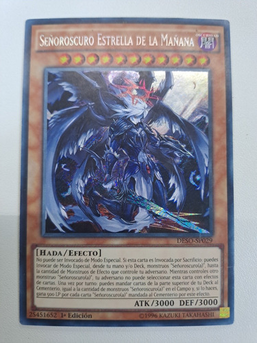 Darklord Morningstar Deso-sp029 Secret Rare Yugioh 