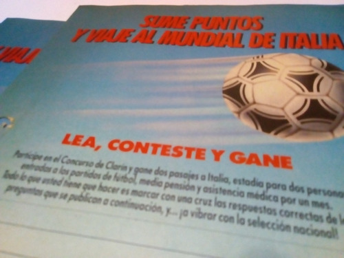Coleccionable Mundial De Fútbol Italia 1990 Rareza!