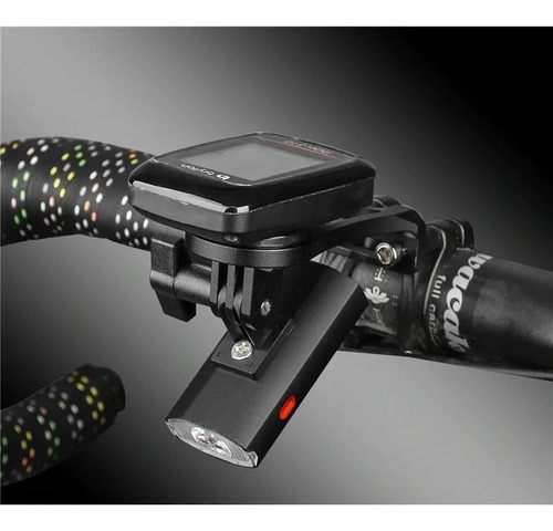 Imagem 4 de 4 de Farol Bike 250 Lumens Usb C/ Refletor + Suporte Multiuso Gps