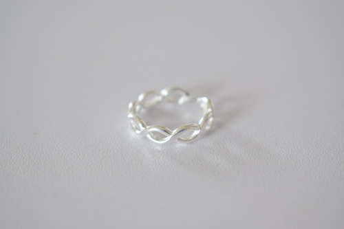Anillo Para Mitad De Dedo O Para Pie Entrelazado - Plata 925