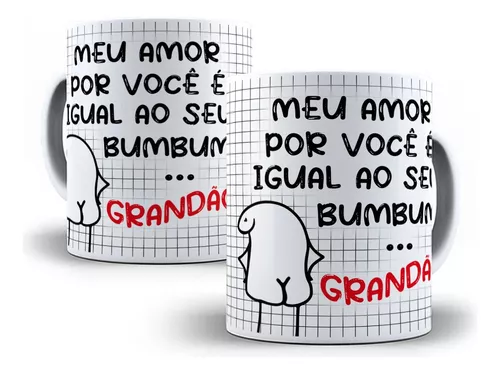 Caneca Divertida Meme Flork Bento - Amor Bumbum Grandão