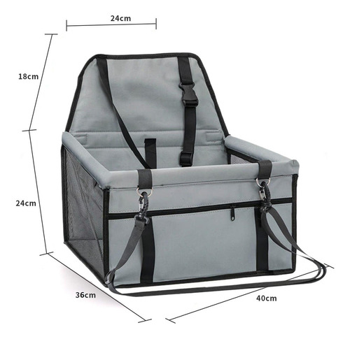 Asiento para mascotas para perros y gatos de hasta 10 kg, uso en el asiento trasero del coche