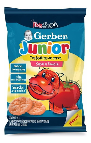 Snacks Gerber® Etapa 4 Tostaditas De Tomate 12x20g