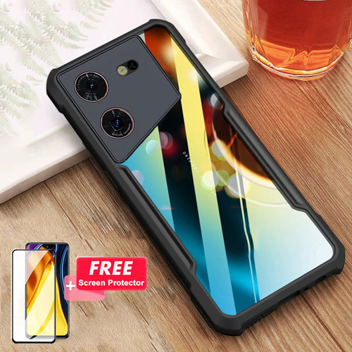 Funda For Tecno Pova 5 Marco Transparent Smooth Con