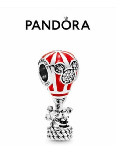 Charm Globo Aerostático Minnie Y Mickey Nuevo Plata Pandora