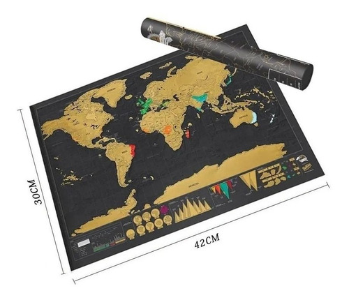 Mapamundi Grande Rascable Mapa De Mundo Para Raspar Viajeros