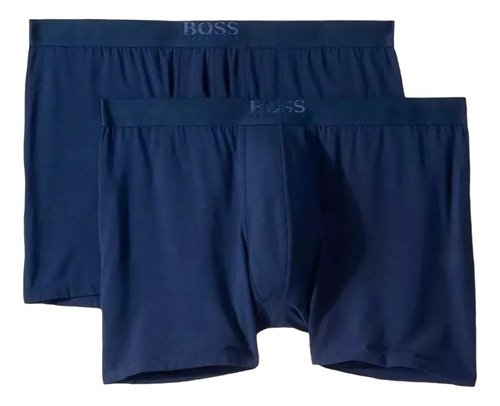 Boxer Hugo Boss Brief Azul Marino 2 Pack Soft Mod - Original