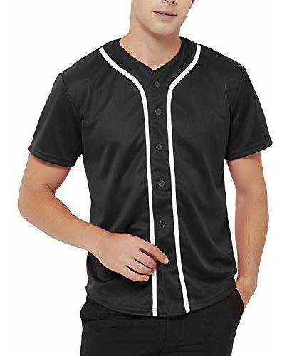 Imagen 4 de 6 de Toptie Hombres Baseball Jersey Button De La Línea De Abajo C