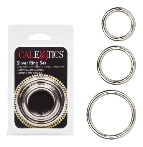 Anillo Met lico Aro Pene Potentes Erecci nes Cock Silver Set
