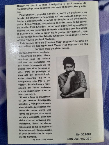 Stephen King Misery En Español Editorial Emece 1a Edición