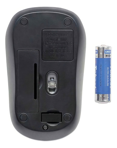 Mouse Manhattan Óptico Success, Inalámbrico, Usb, 1000 Dpi Color Negro