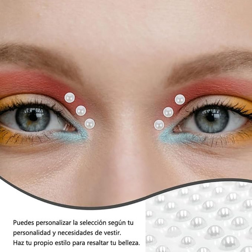 Perla Adhesiva De Estrás Para Cabello Cara Y Cuerpo 10 Pcs