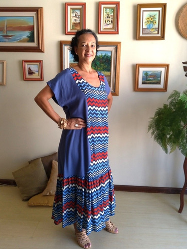 Vestido Feminino Tecido Longo Janeci