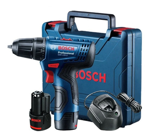 Taladro Atornillador Bosch Con 2 Baterías 2.0 Ah Gsr 120 Li